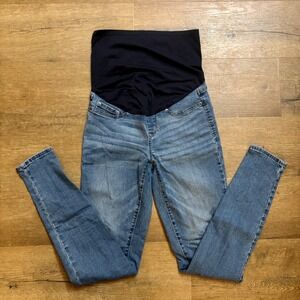 Signature by‎ Levi Strauss Womens Blue Maternity Ankle Skinny Jeans Size S